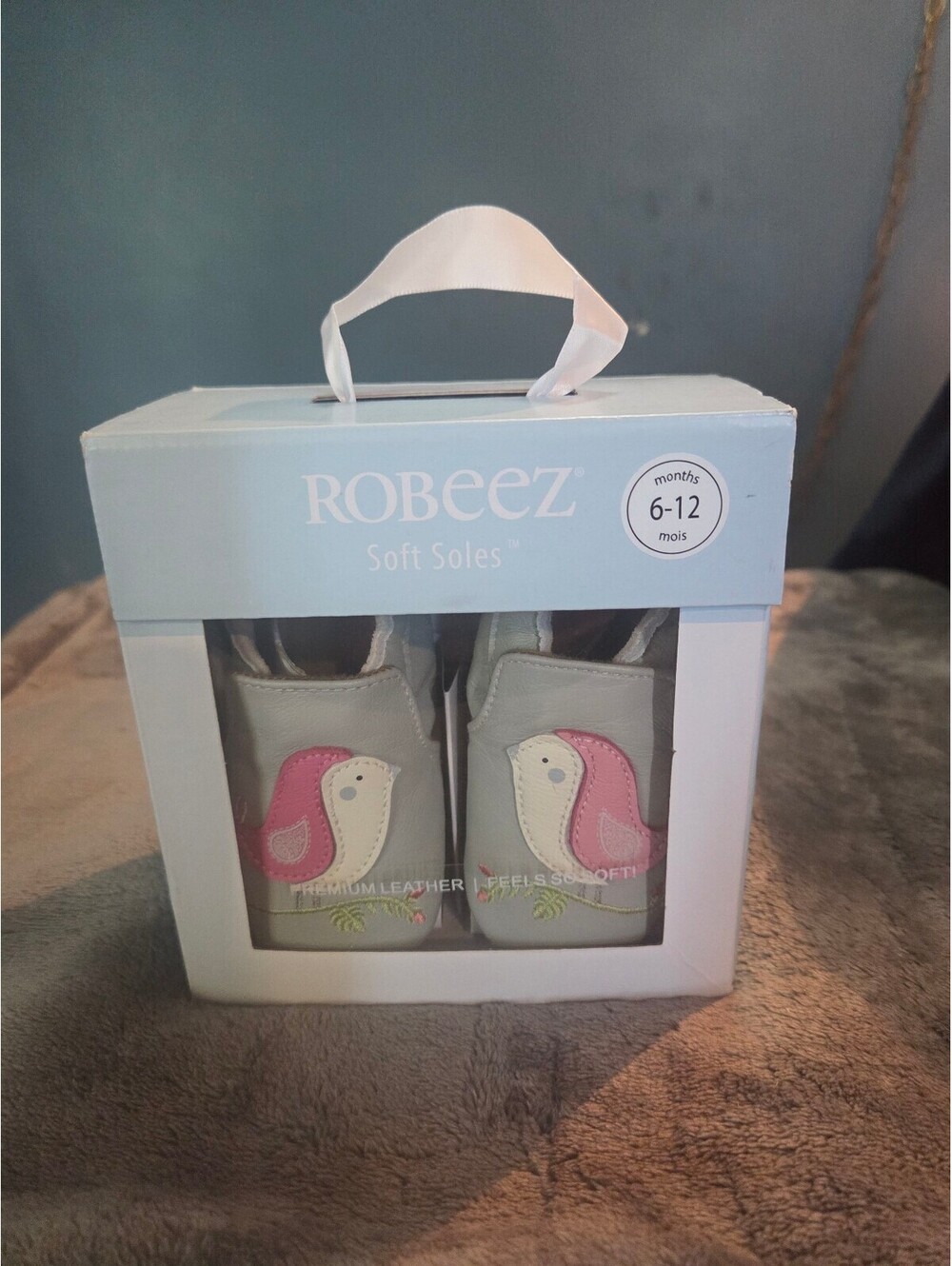 New Robeez Soft Soles Baby Shoes with Bird Buddies Design, Size 6-12 Months